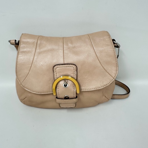 Coach Soho Shell Pearlescent Leather Flap Small Crossbody Purse Bag - Picture 3 of 15